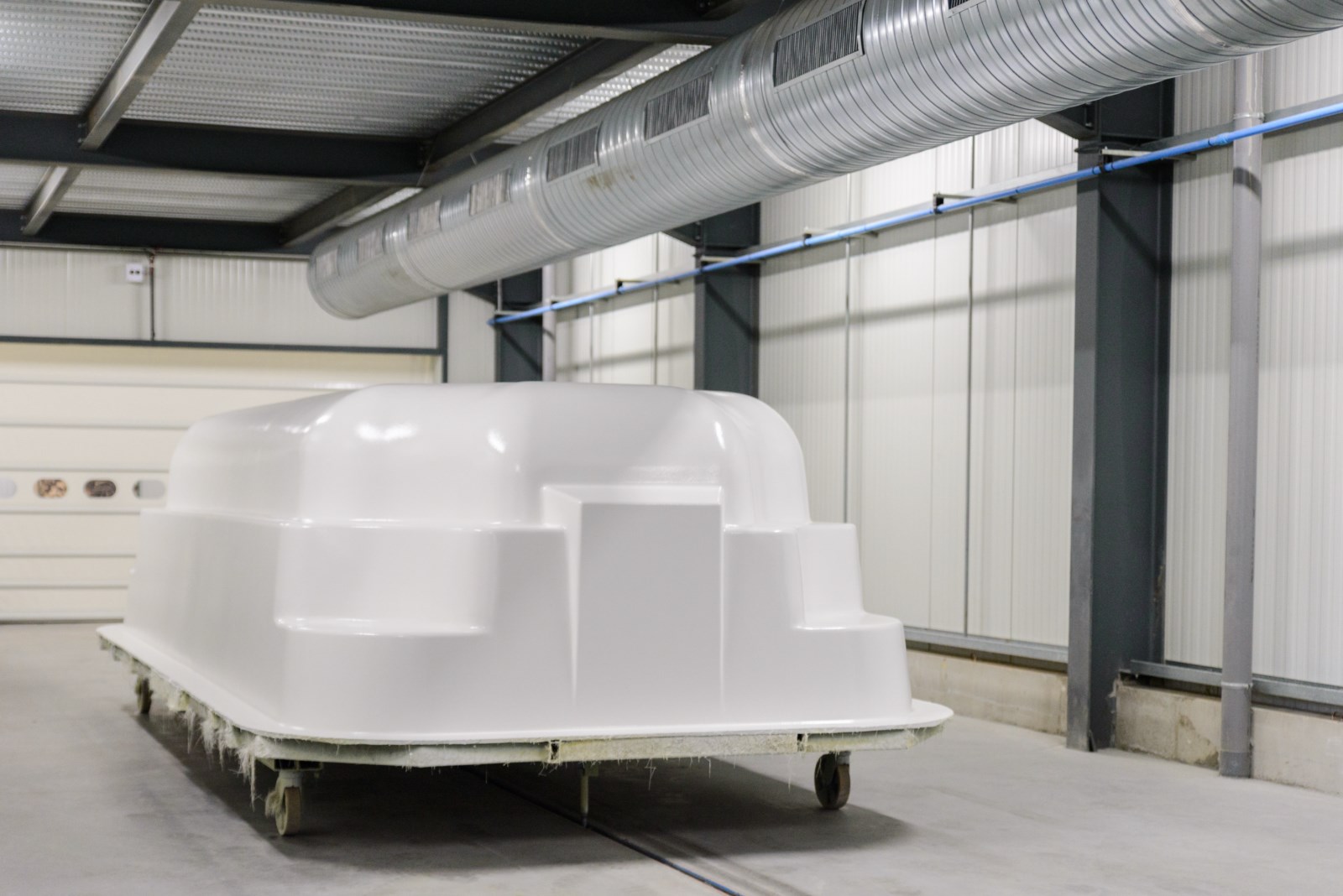 etuvage piscine coque polyester sechage