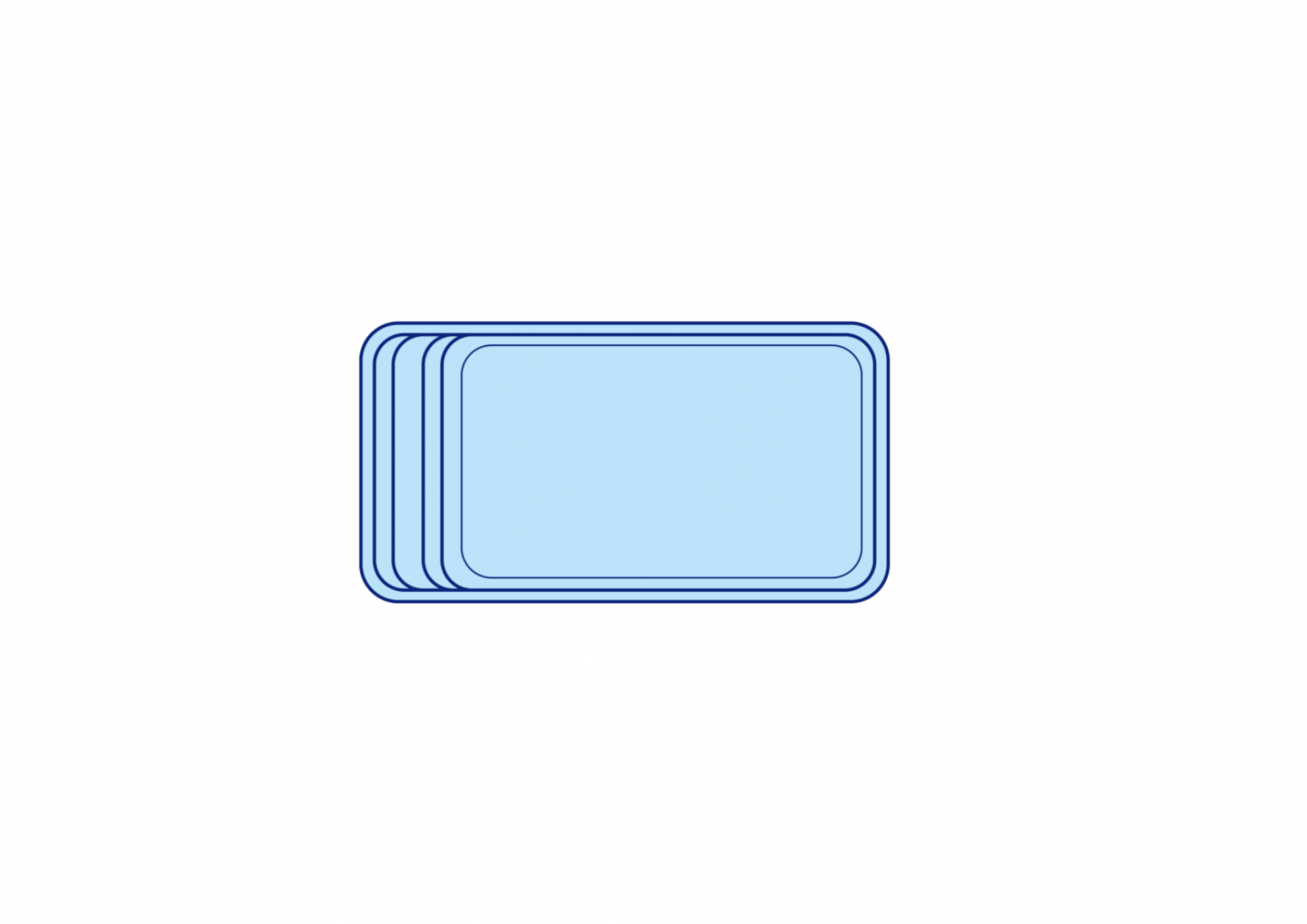 Piscine rectangulaire en polyester à moins de 10000 euros