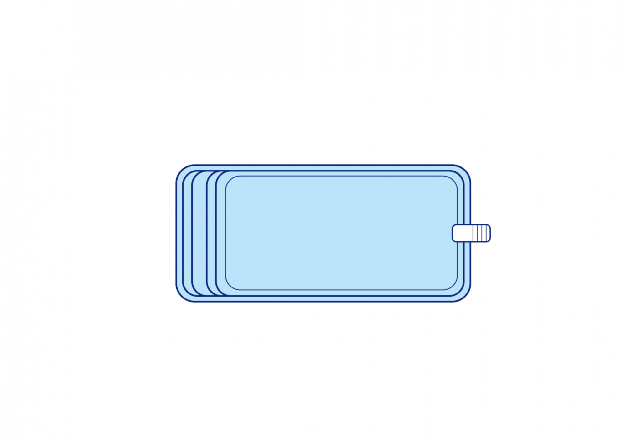 piscine coque polyester rectangulaire moderne et design