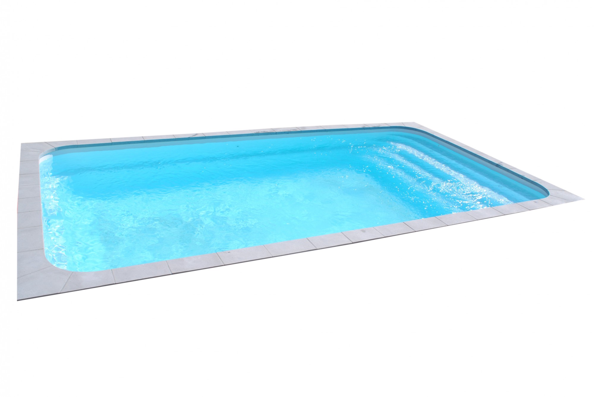 Prix d'une piscine coque 8X4 prête au bain sur Bordeaux